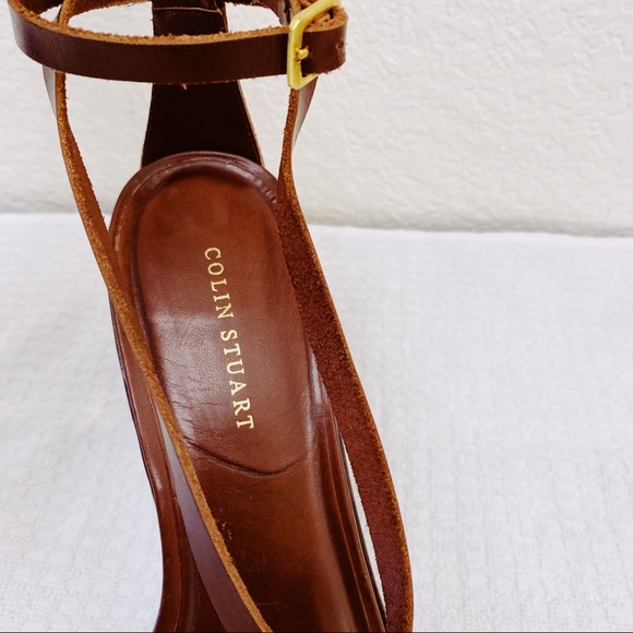 Colin Stuart Leather Square-Toe Strappy Sandal, 9 - Picture 5 of 8